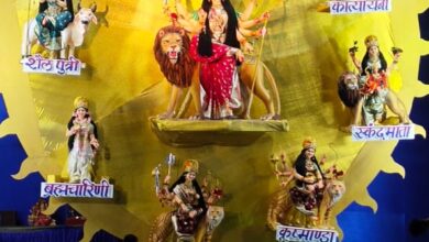 Navdevi Jhaki : वीडियो: बैतूल के शंकर वार्ड में झूले पर सवार 9 देवियां झूल रही झूला, नयनाभिराम झांकी को देखने हजारों श्रद्धालु पहुंच रहे