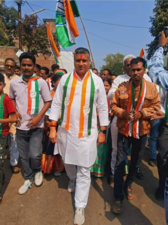 Betul Congress News : मोती वार्ड में गर्मजोशी से हुआ चहेते बेटे निलय का स्वागत