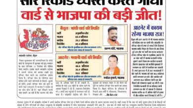 Betul Samachar: सांझवीर के एग्जिट पोल ने सफलता का झंडा गाड़ा